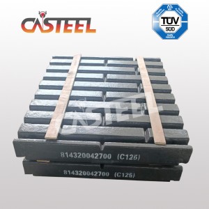 Υψηλό μαγγάνιο C125 χρώμιο υλικό φορώντας ανταλλακτικά Fixe Plate Plate